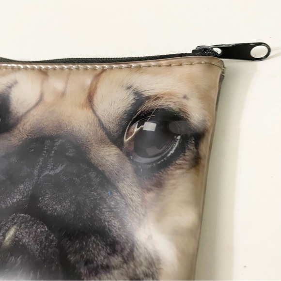 Catseye Pug Dog Face Zipper Pouch - Picture 6 of 13